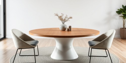 A mesa redonda perfeita para quem busca um toque contemporâneo