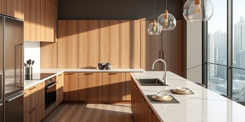 Balcões de cozinha com acabamento premium