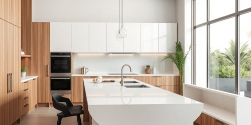 Balcões de cozinha com design funcional