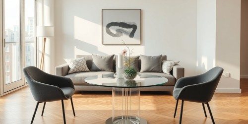 Como escolher o tamanho ideal da mesa redonda em acrílico