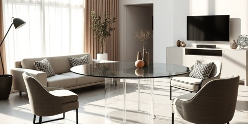 Como o acrílico transforma o design de mesas redondas modernas