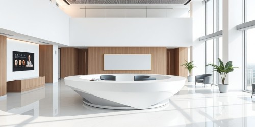 Aplicações de Corian em escritórios de alto padrão