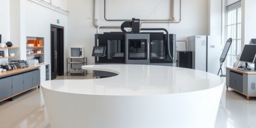 Usinagem 3D em Corian na arquitetura