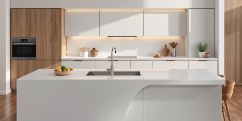 Da bancada à cuba: integração completa com farm sink produzida em corian