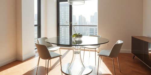 Dicas para combinar mesas redondas em acrílico com diferentes estilos de cadeira