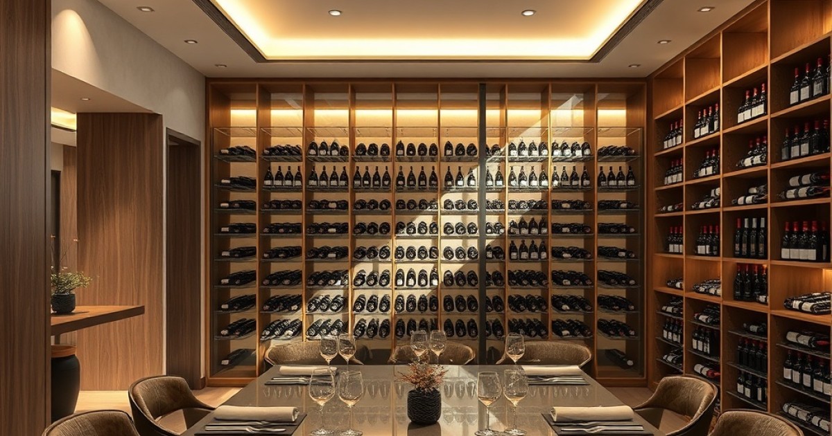 Adega de vinho em acrílico para residências, bares e espaços gourmet