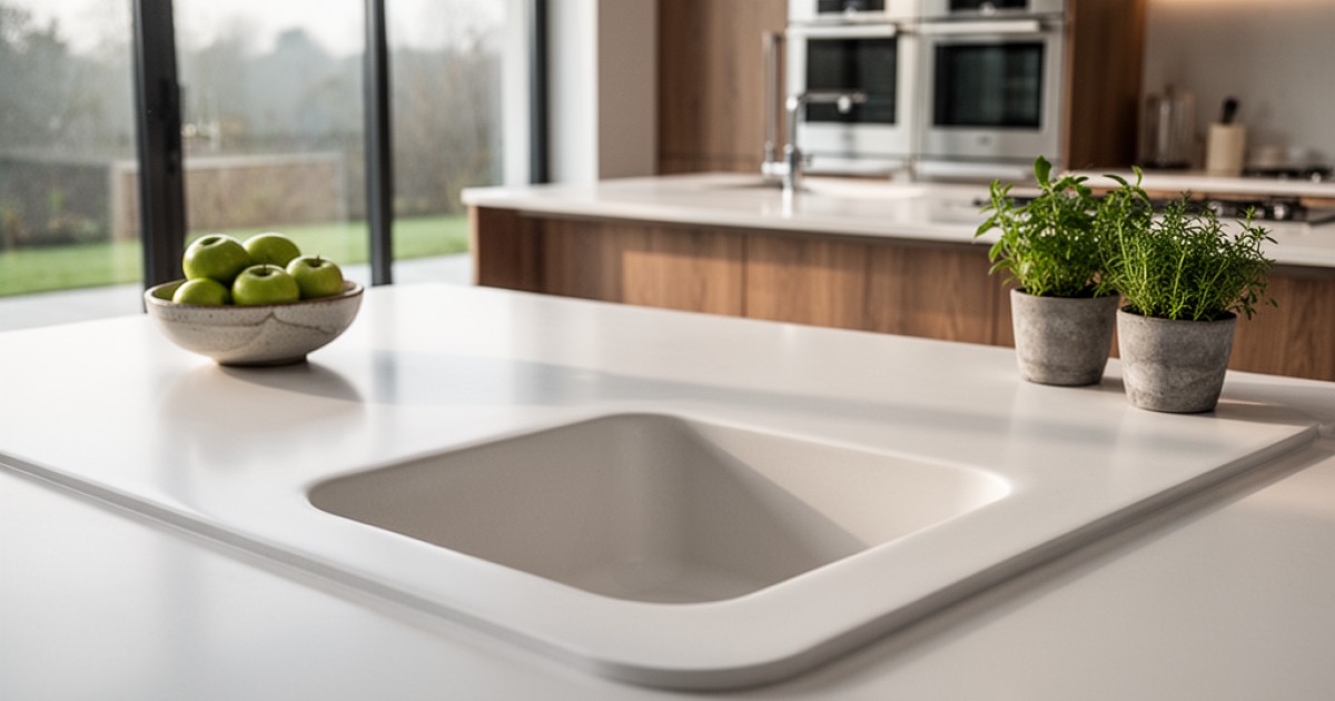 Vantagens da bancada de cozinha em Corian sob medida