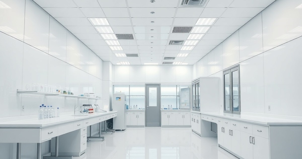 Como usar Corian em laboratórios farmacêuticos e salas limpas