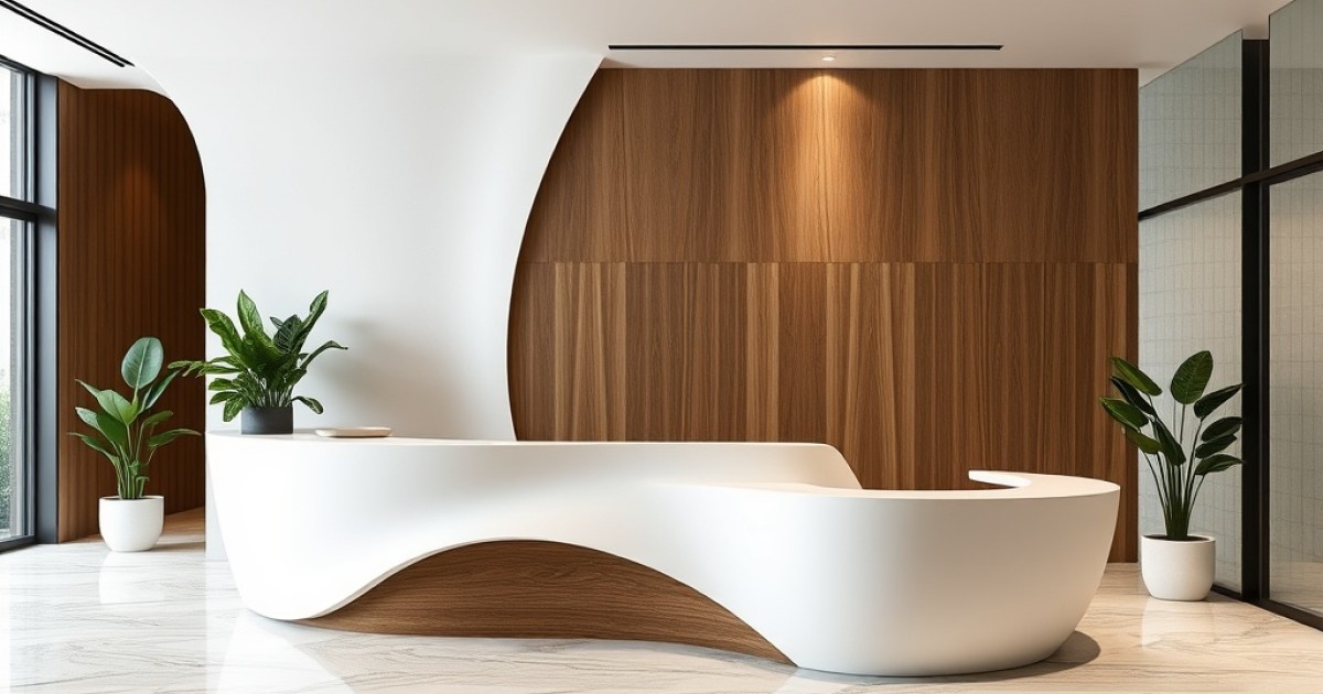 Corian na criação de mobiliário corporativo exclusivo