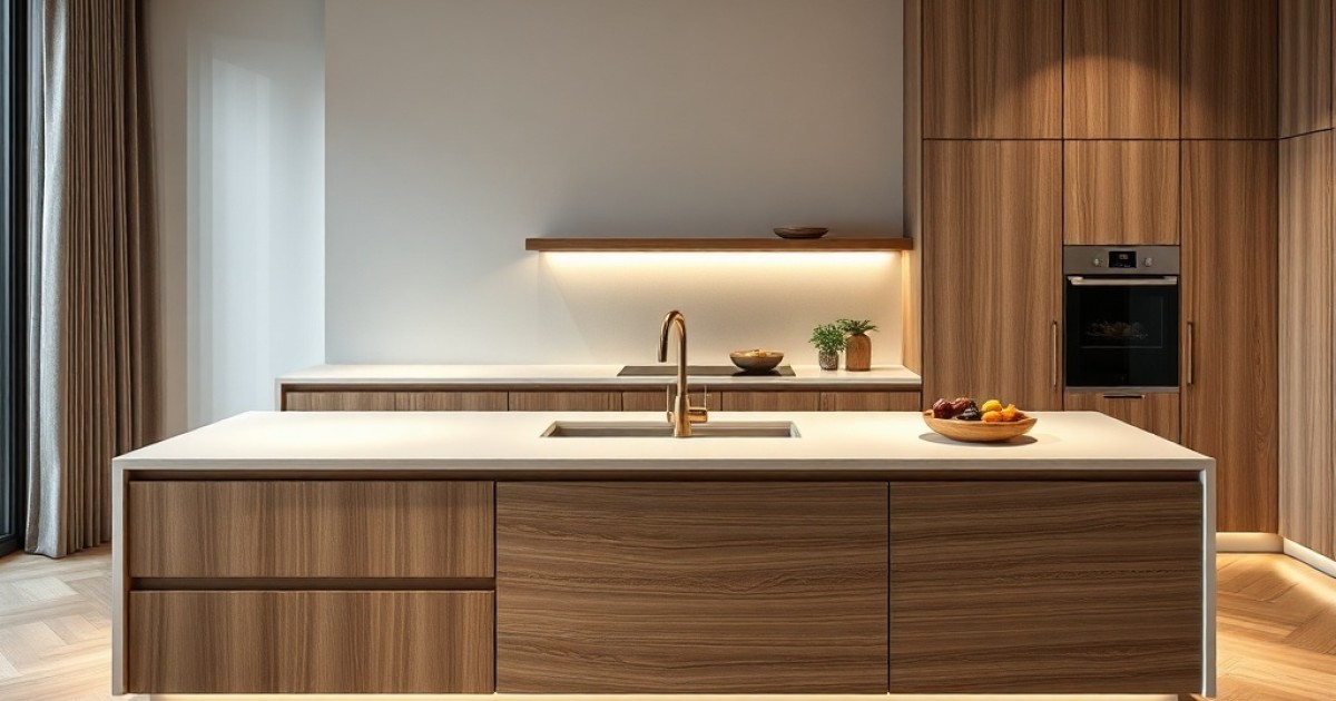 Ilhas de cozinha com acabamento premium