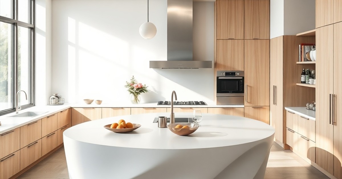 Pia Esculpida em Corian: Por que se tornou o padrão de luxo nas cozinhas modernas