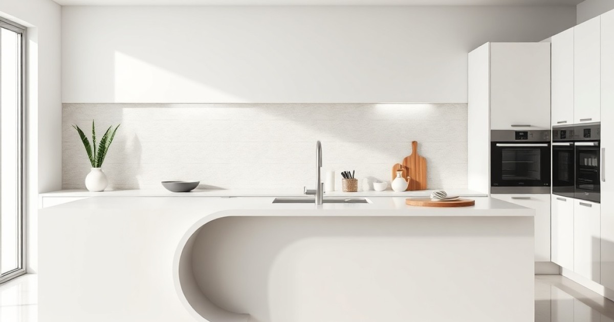 Pias resistentes em Corian para uso residencial