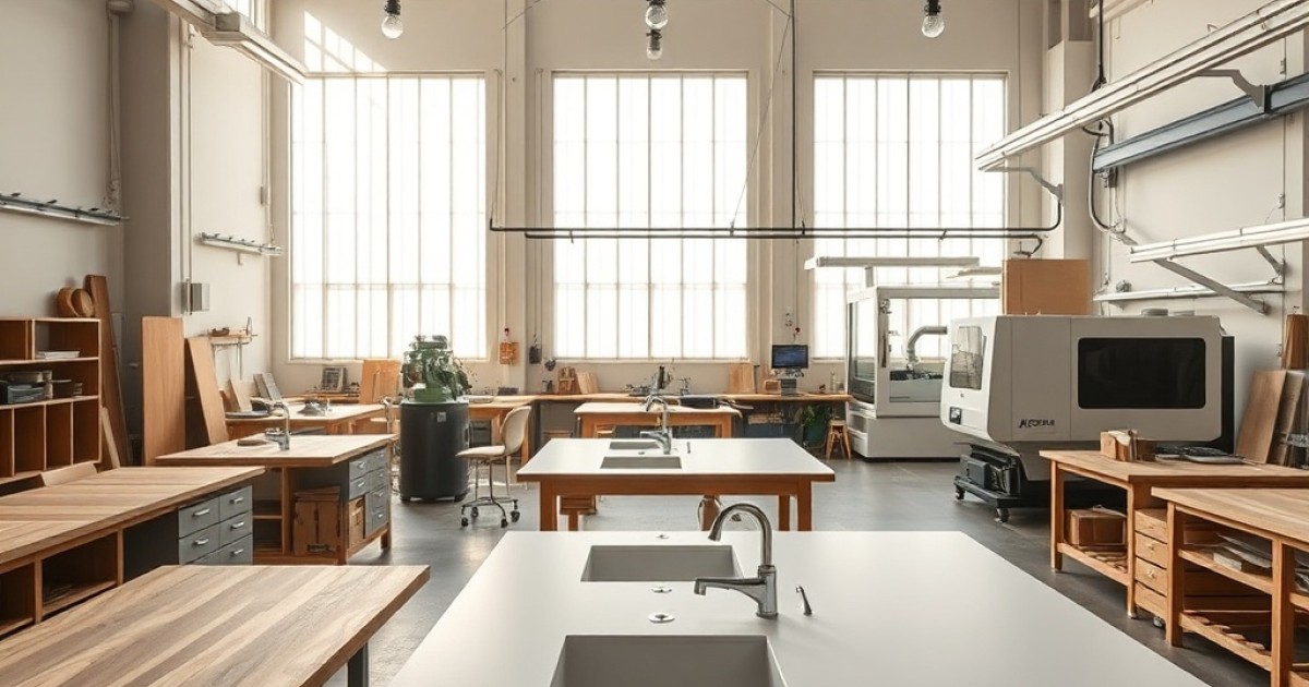 Por dentro da fabricação de uma farm sink em corian sob medida