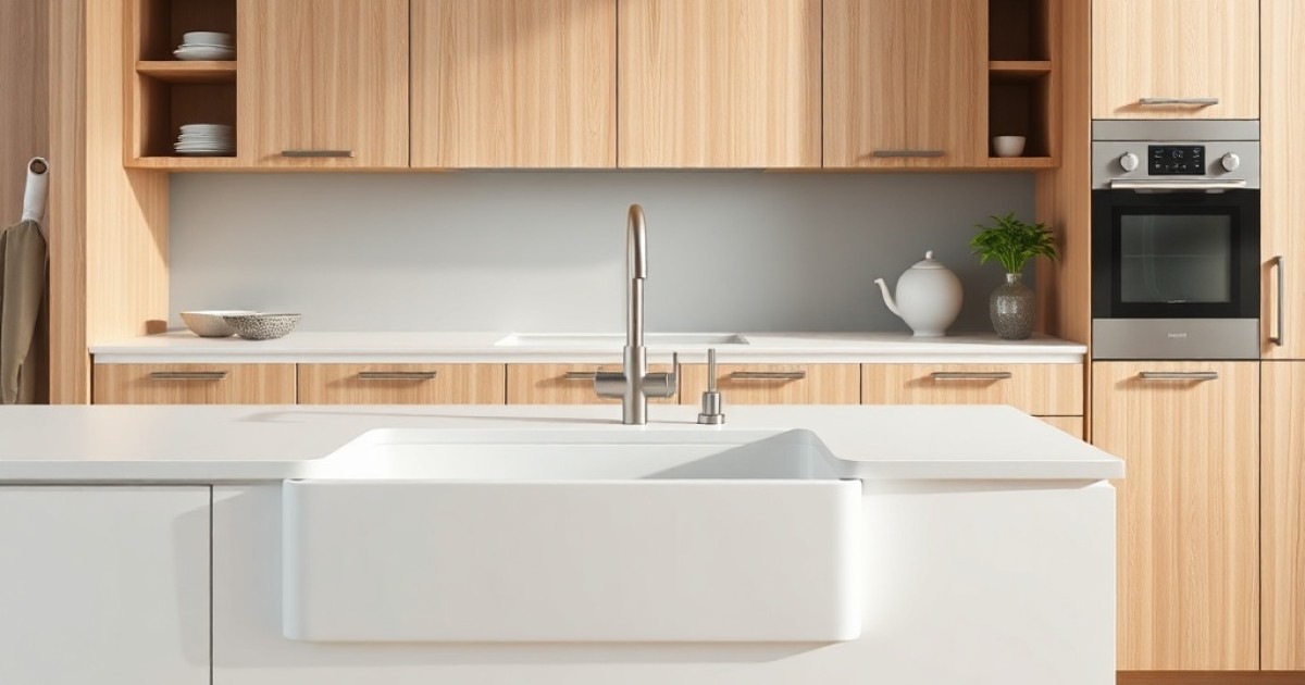 Por que a cuba farm sink em corian é a escolha perfeita para cozinhas modernas