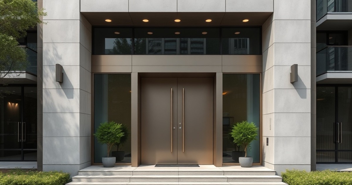 Porta em ACM para fachada: estética e resistência sob medida