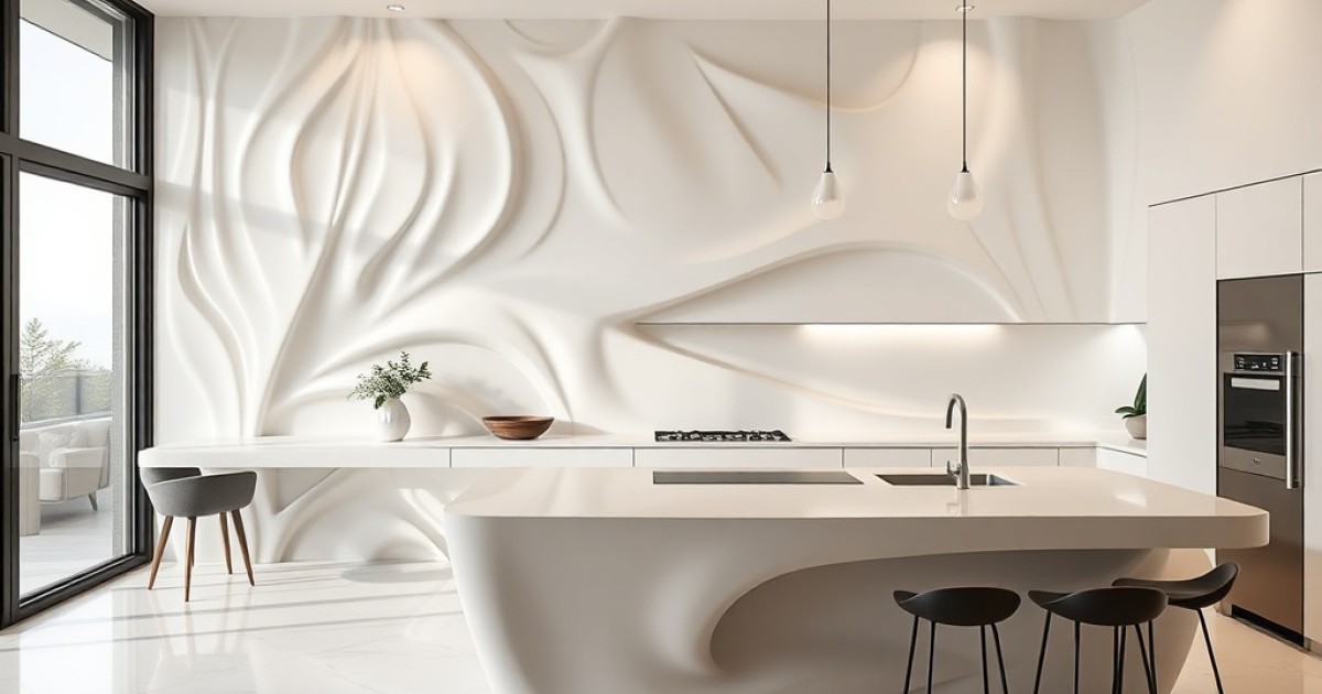 Superfícies 3D em Corian para interiores