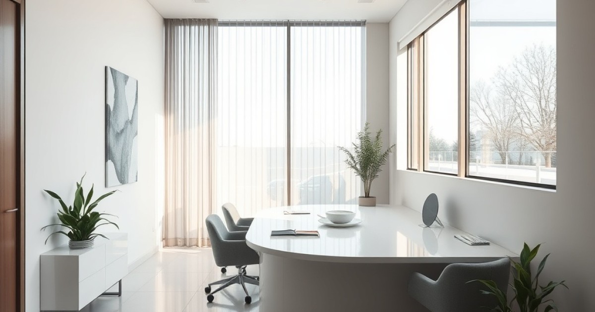 Superfícies contínuas em Corian: higiene e estética para consultórios