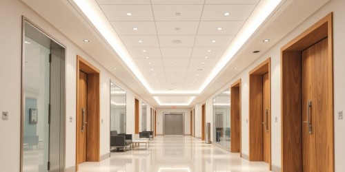 Divisórias em acrílico e controle visual em ambientes clínicos