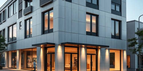 Fachadas sofisticadas com acabamento em portas de ACM