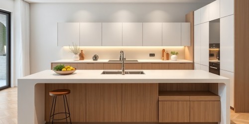 Ilhas de cozinha sob medida em Corian