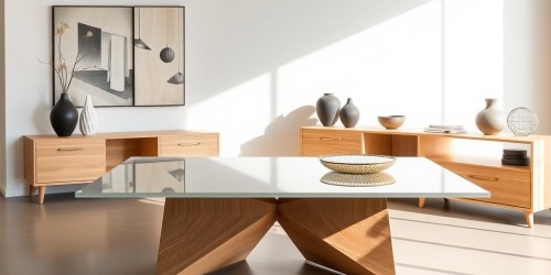 Materiais contrastantes, estética coesa: a força do acrílico aliado à madeira