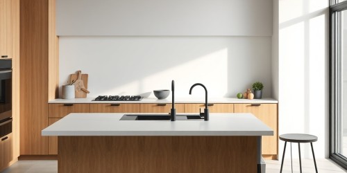 Pias minimalistas para cozinhas modernas