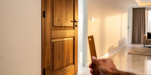 Porta de madeira sob medida para projetos residenciais