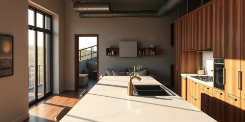 Escritório em casa com porta de madeira usinada sob medida