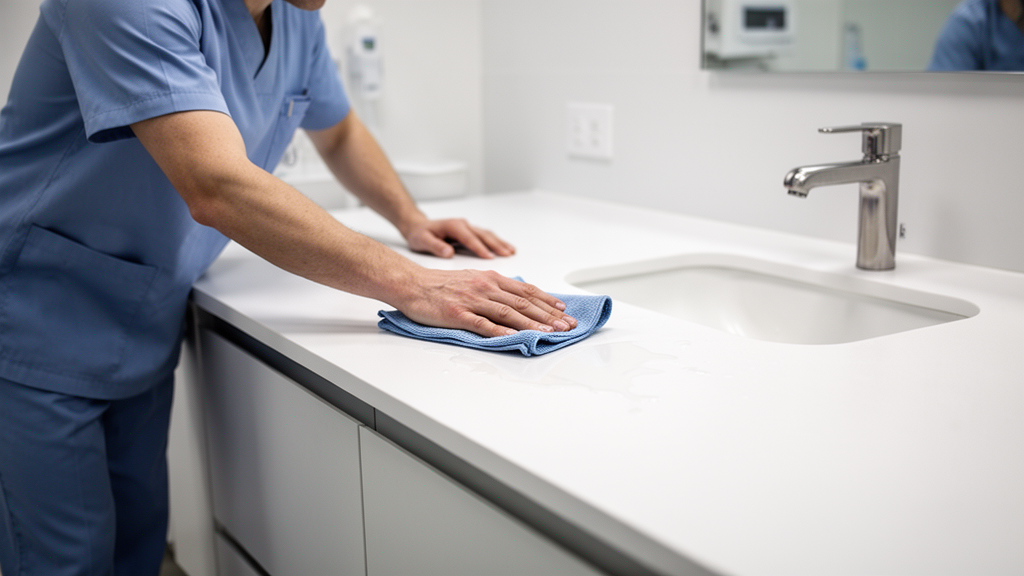 Bancadas em Corian na prática: manutenção, instalação e normas sanitárias