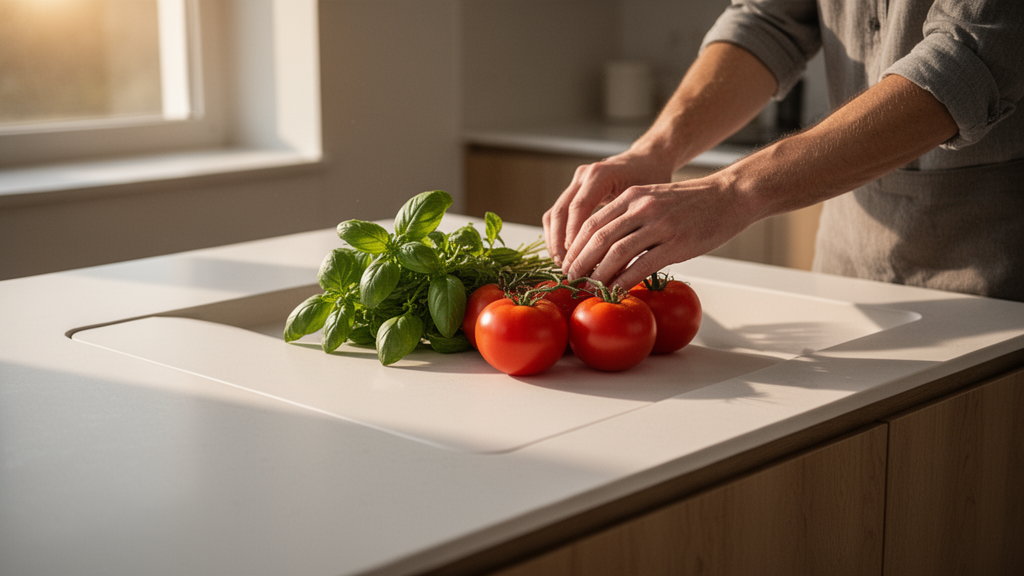 Corian na cozinha: o que é e por que eleva o valor do imóvel
