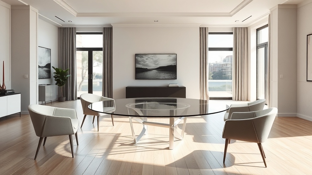 O que torna a mesa redonda em acrílico um destaque contemporâneo