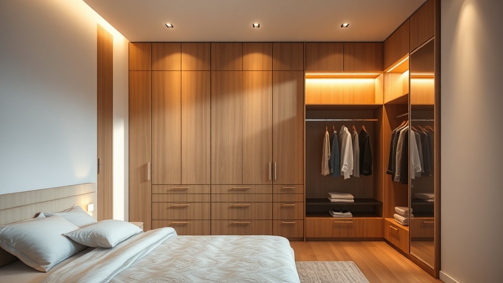 Como a iluminação embutida transforma sua rotina no closet e no quarto