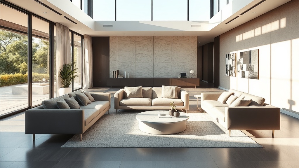 Tendências que guiam escolhas: superfícies contínuas, curvas suaves e mistura de materiais