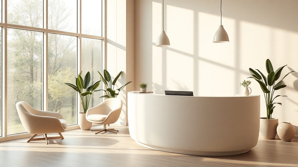 Tendências atuais: superfícies contínuas, biofilia e tons calmantes