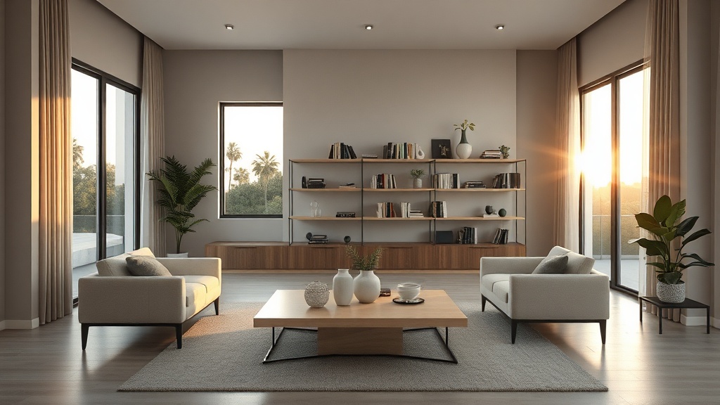 Tendências que favorecem a leveza: minimalismo, mix de materiais e cores suaves