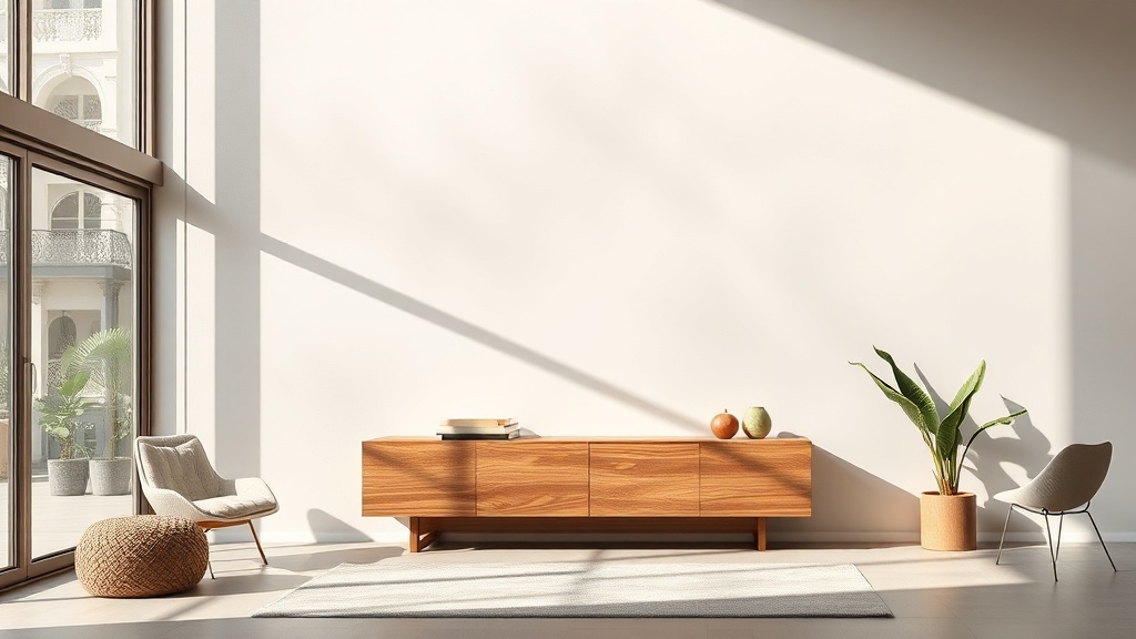 O encontro entre acrílico e madeira no aparador contemporâneo