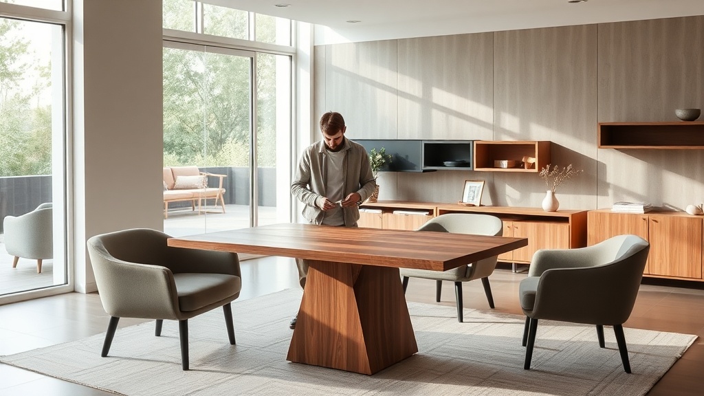 Matéria-prima e inovação: madeira, acrílico e superfícies sólidas