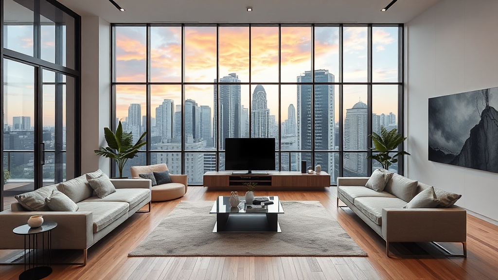 O aparador em acrílico e madeira como peça que conversa com o espaço