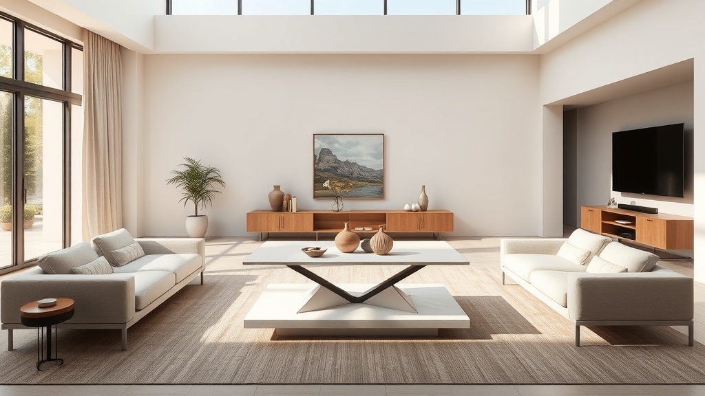 O papel da mesa de centro moderna na sala de estar