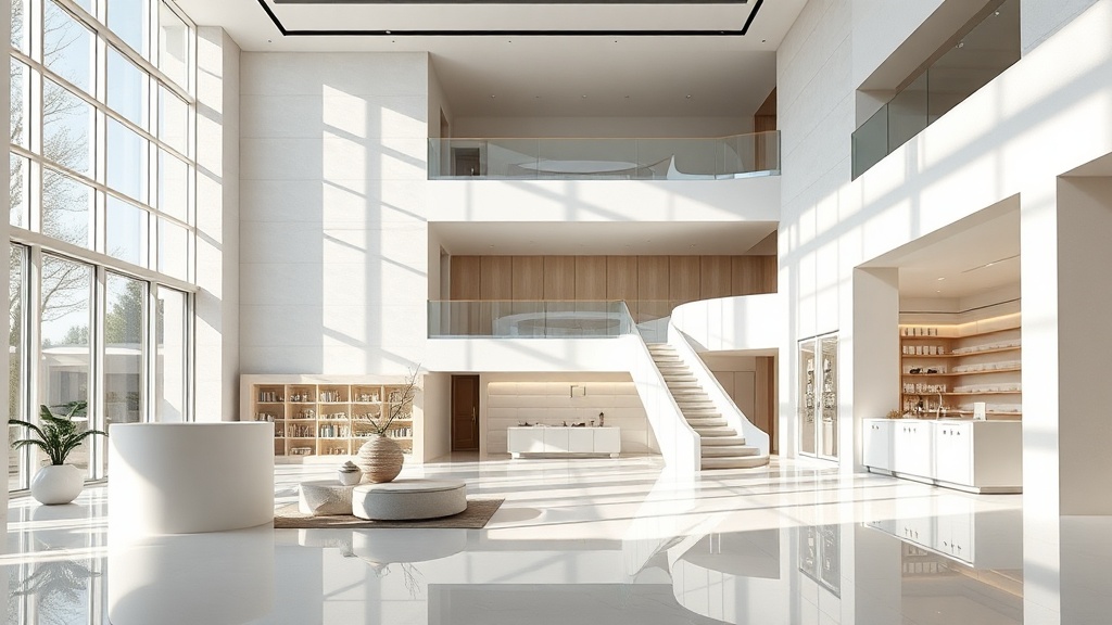 O que está em alta: acabamentos contínuos, curvas orgânicas e iluminação