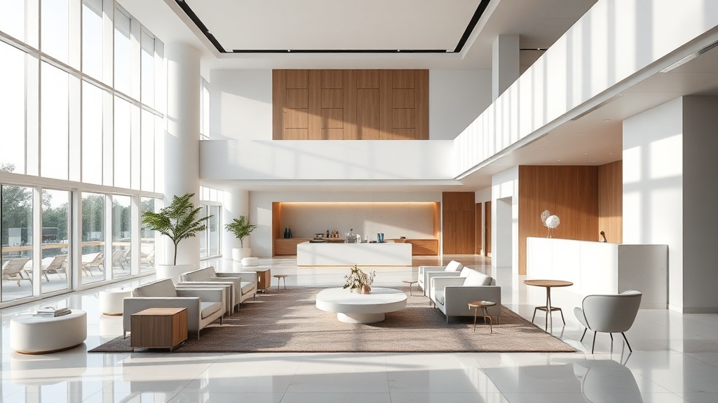 Tendências atuais em móveis e superfícies para hospitalidade contemporânea