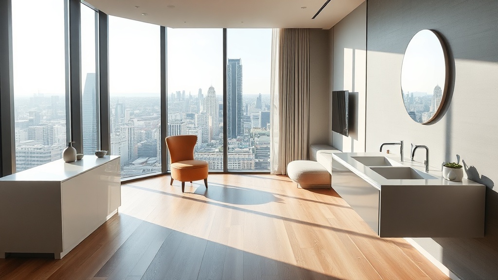 Aplicações inteligentes do Corian® no quarto de hotel