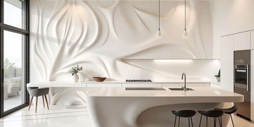 Superfícies 3D em Corian para interiores