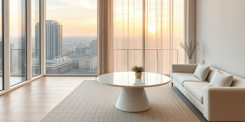 Tendência em alta: mesas redondas em acrílico no design de interiores