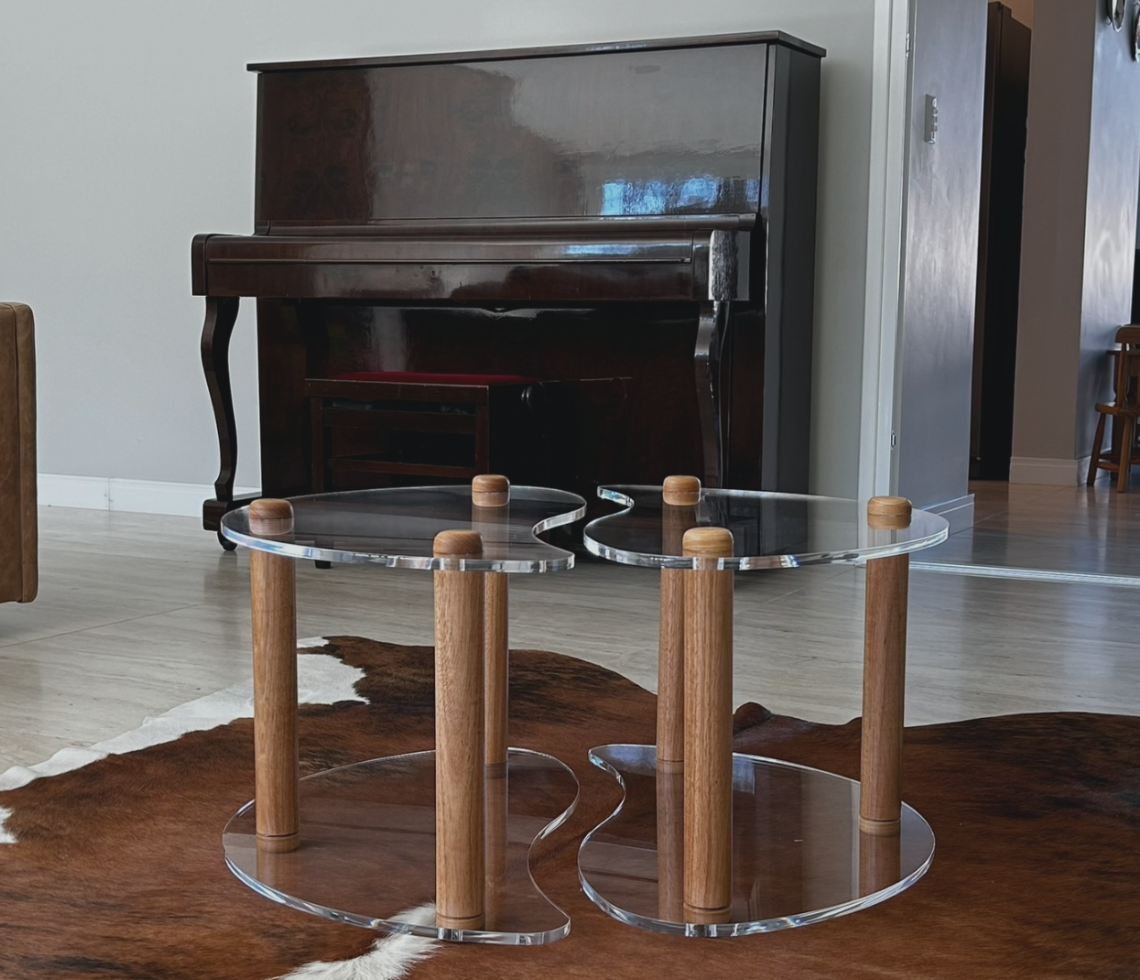 Mesa Yin Yang – Linha Cristal Wood