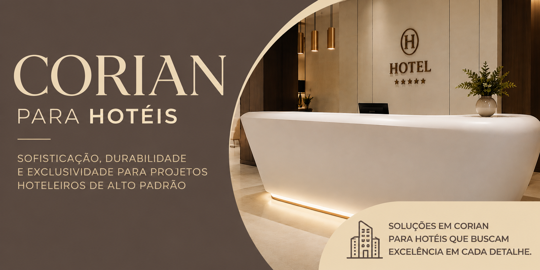 Projetos e execução de ambientes em Corian para Hotéis